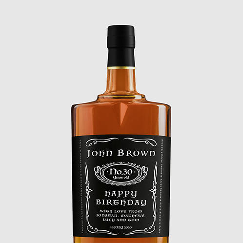 Happy Birthday Whisky Label