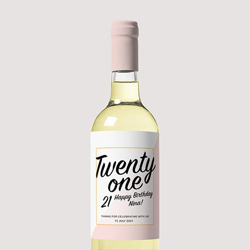 Happy Birthday Wine Label
