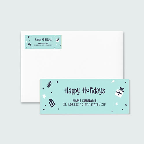 Happy Holidays Address Label