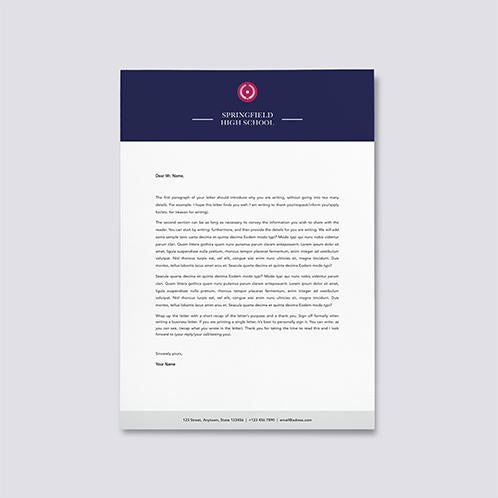 High School Education Letterhead 02
