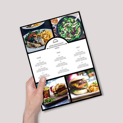 Hotel Restaurant Two Page Menu