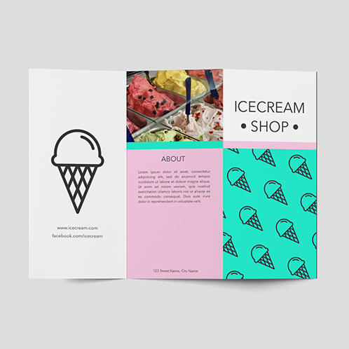 Icecream Shop Folding Menu