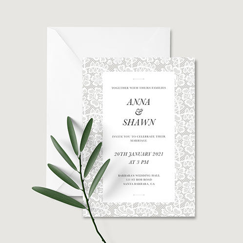 Lace Wedding Invitation