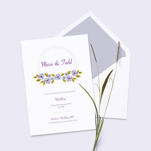 Lavender Wedding Invitation