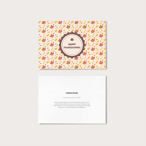Leaves Pattern Thanksgiving Card