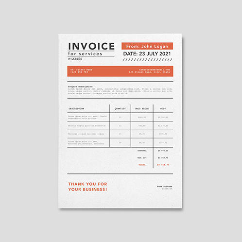 Light Vintage Invoice