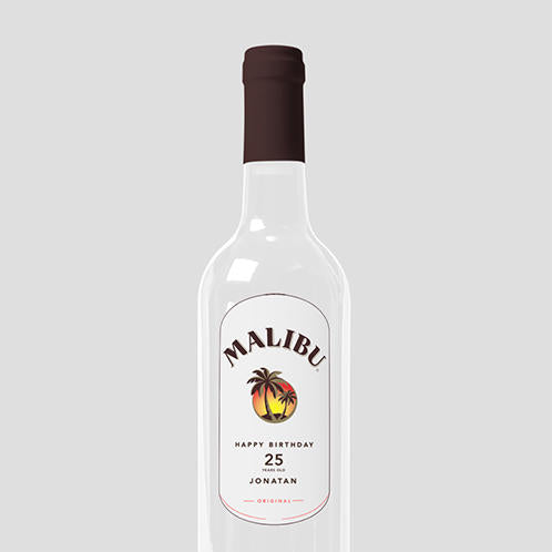 Malibu Liqueur Label