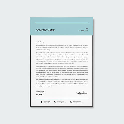 Minimal Financial Letterhead