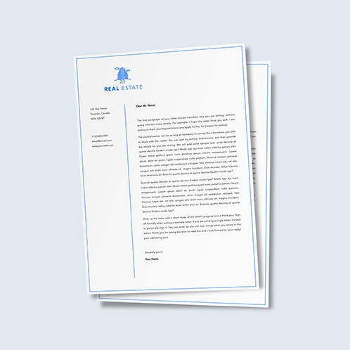 Minimal Real Estate Letterhead