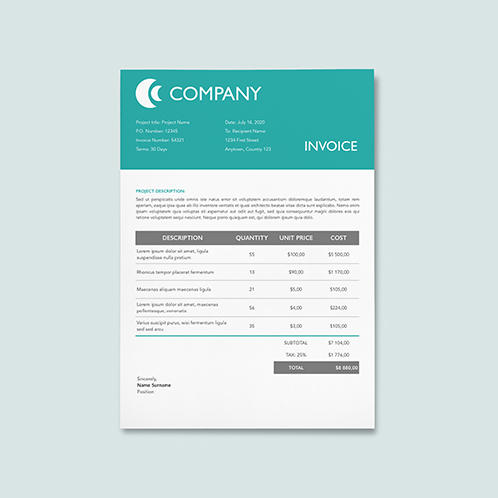 Mint Corporate Invoice