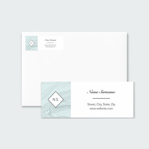 Mint Marble Address Label