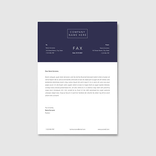 Navy Blue Fax