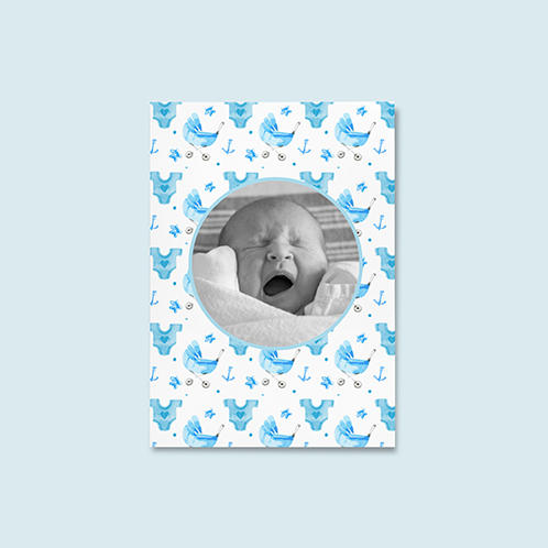 Newborn Boy Photo Card