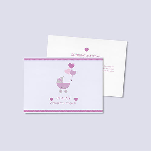 Newborn It's a Girl Card