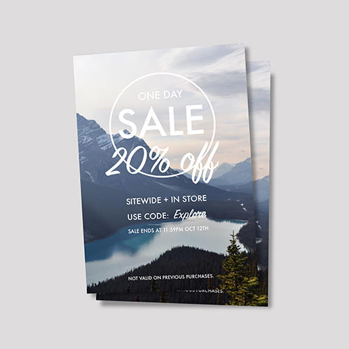 One Day Sale Flyer