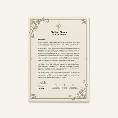 Ornamental Church Letterhead