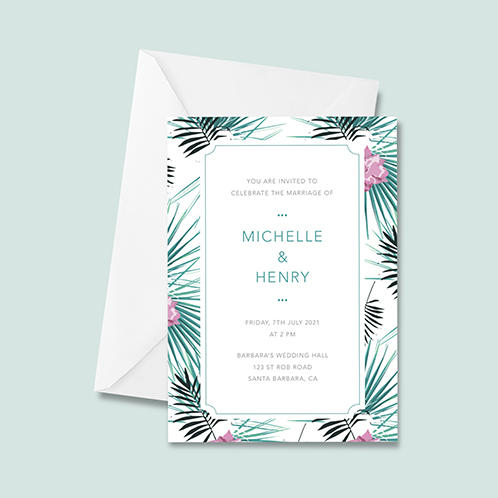 Palmy Wedding Invitation