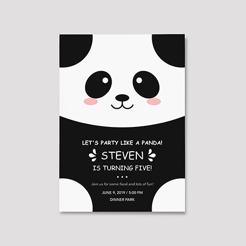 Panda Birthday Invitation