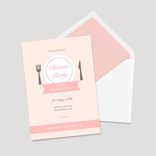 Pastel Dinner Party Invitation