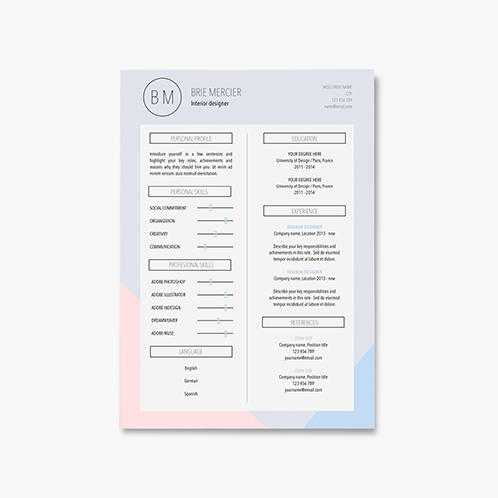 Pastel Resume