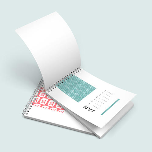 Patterned Monthly Calendar