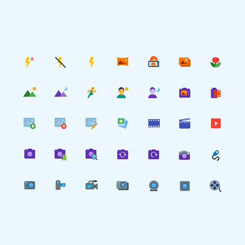Photo & Video Color Icons
