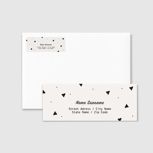 Polka Dot Triangle Address Label