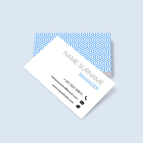 Simple Polygon Pattern Premium orders Printed Business Card