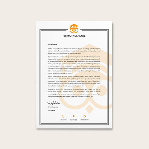 Primary School Education Letterhead
