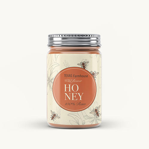 Raw Honey Jar Label