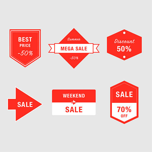 Red Sale Badges