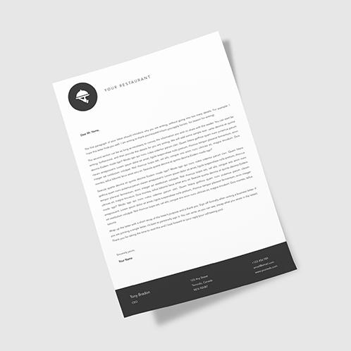 Restaurant Food & Drink Letterhead