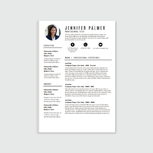 Resume No. 181