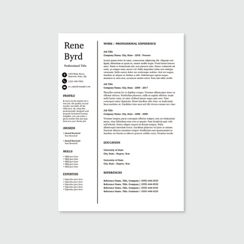 Resume No. 183