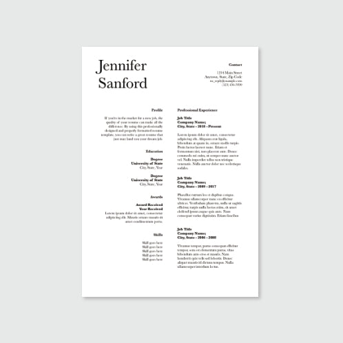 Resume No. 190