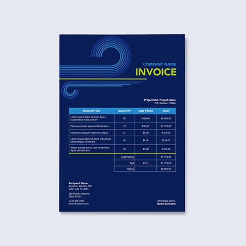 Retro Invoice 01