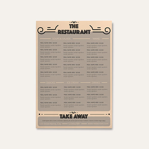 Retro Single Page Menu