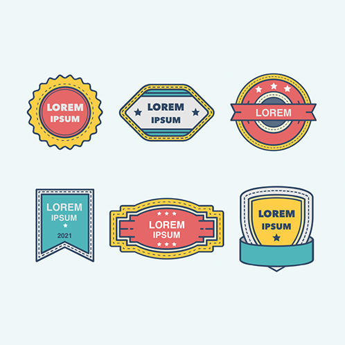 Retro Stitch Badges
