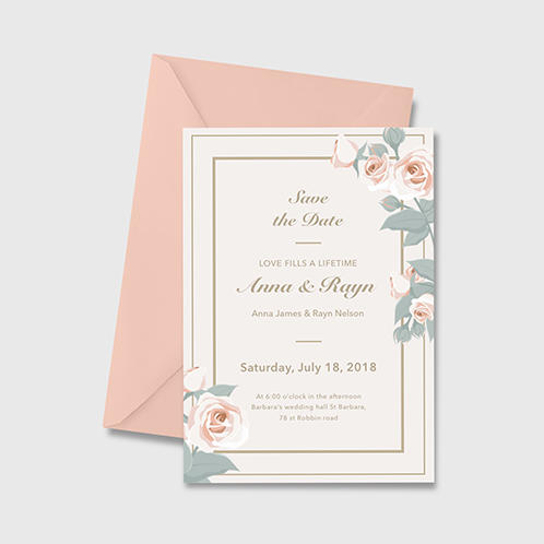 Rose Wedding Invitation