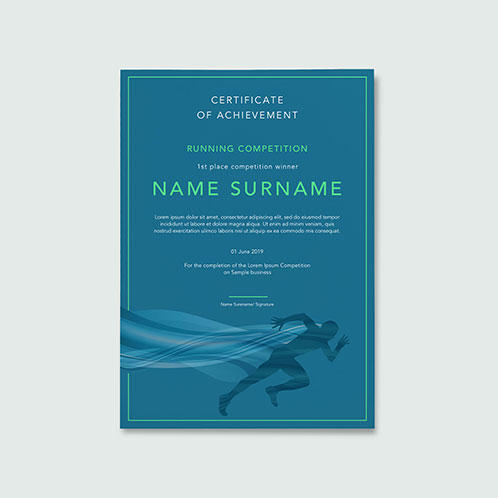 Running Certificate