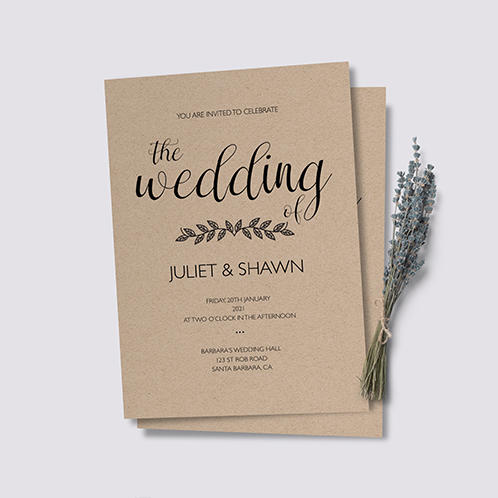 Rustic Wedding Invitation