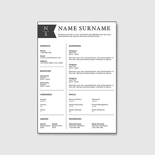 Serious Resume
