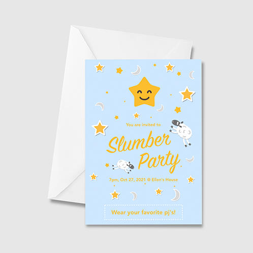 Sheep Slumber Party Invitation
