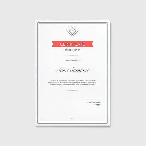 Simple Casual Certificate