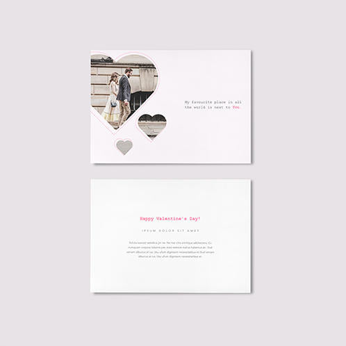 Simple Valentines Photo Card
