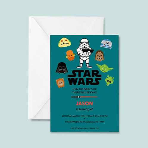 Star Wars Boys Birthday Invitation 03