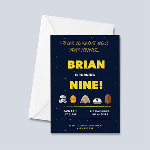 Star Wars Boys Birthday Invitation 04