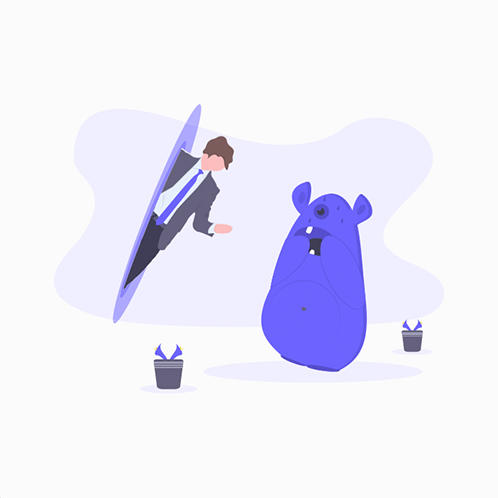 Startled Illustration