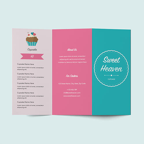 Sweet Heaven Folding Menu