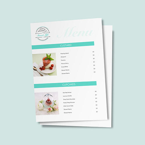 Sweet Life Two Page Menu